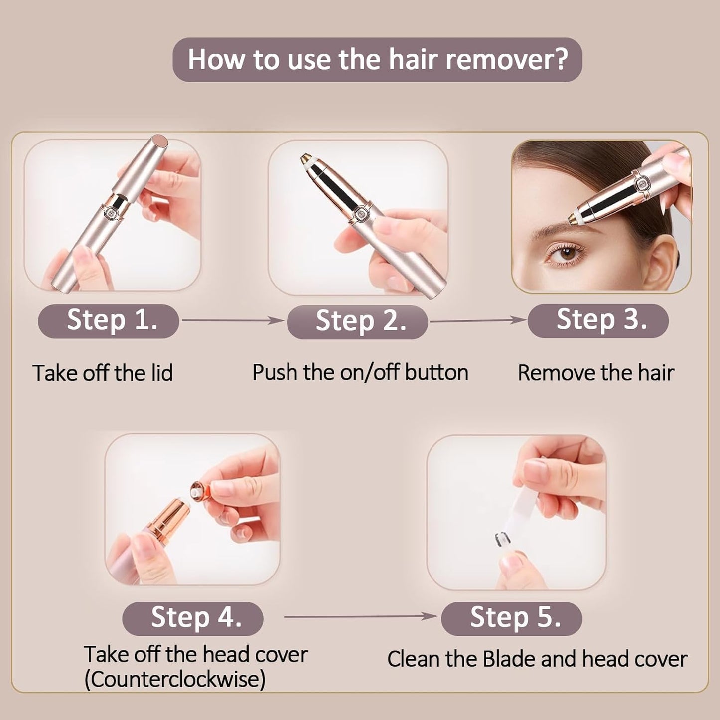 Hair Trimmer for Facial and Body Grooming