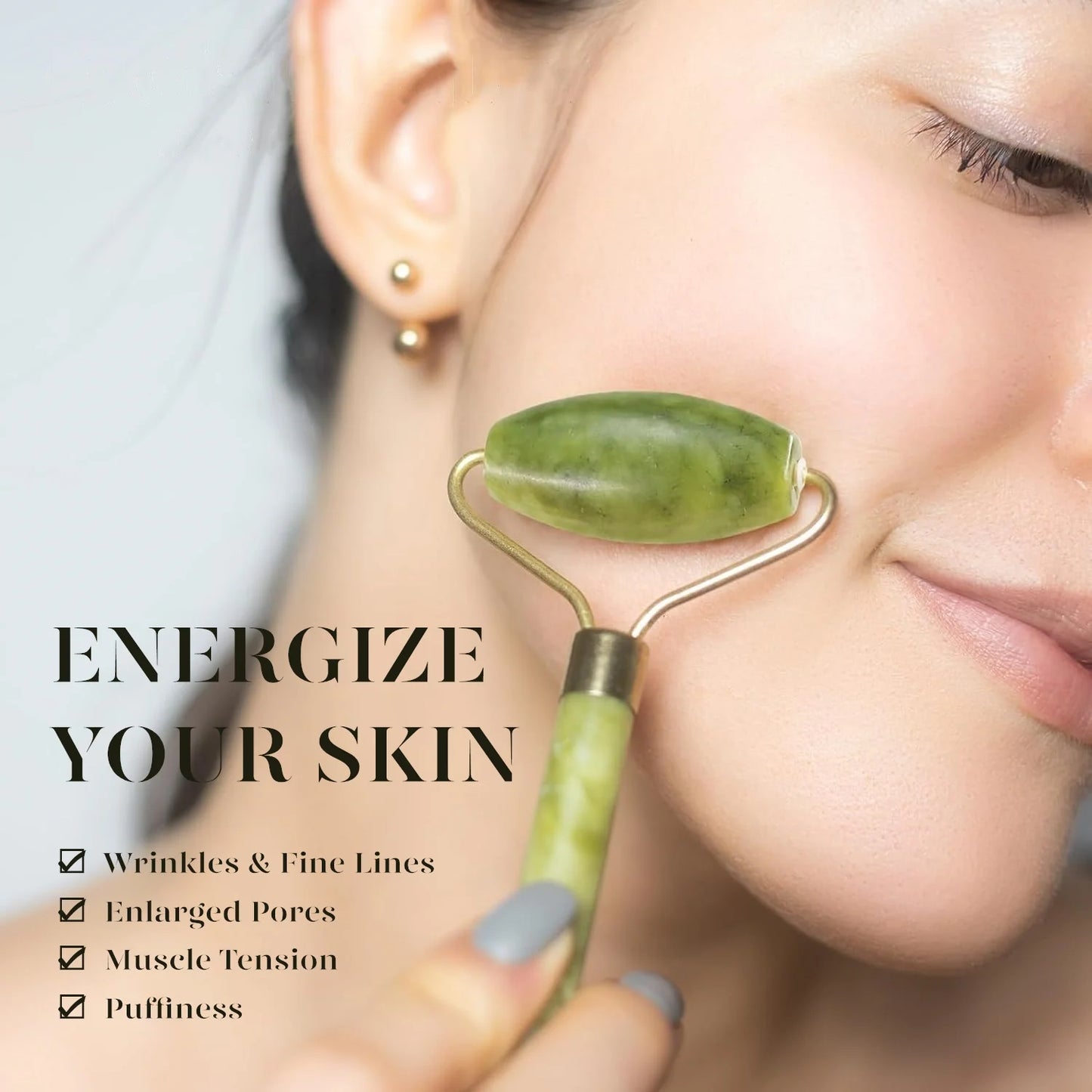 Green Jade Facial Roller